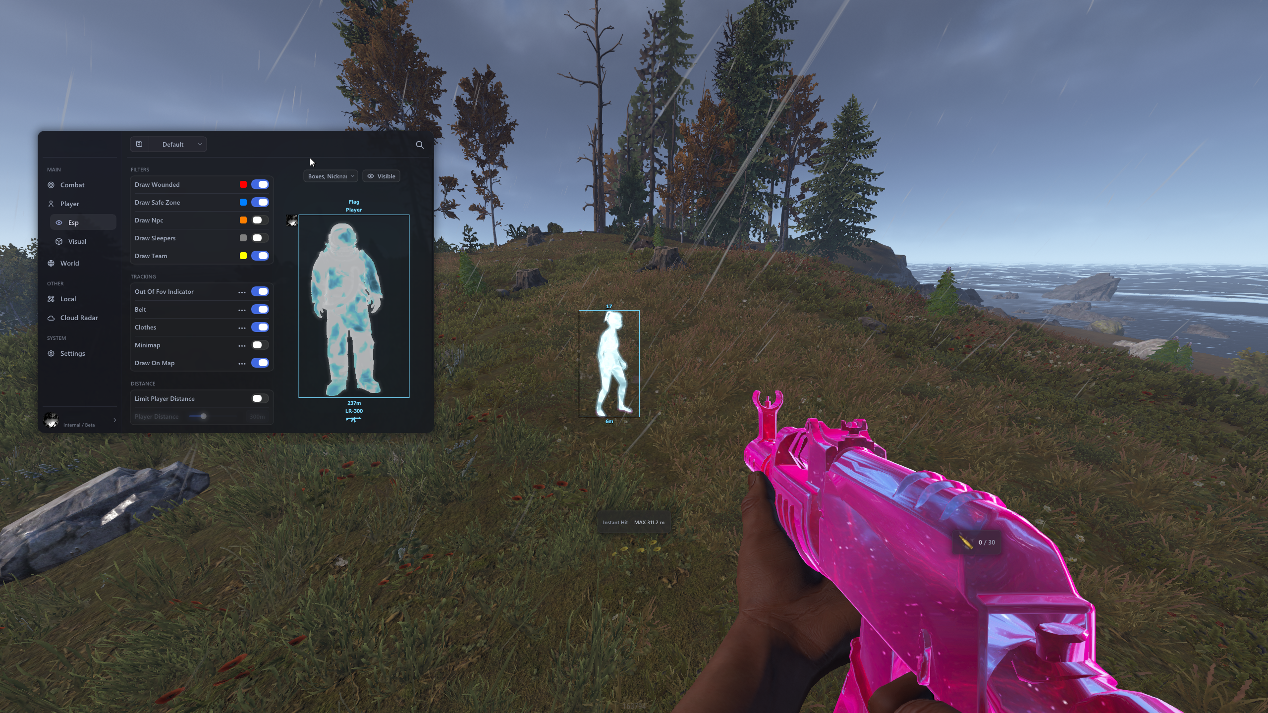 Lucent Rust cheat aimbot and weapon